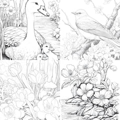 Springtime Garden Coloring Book - CraftNest - Digital Crafting and Art