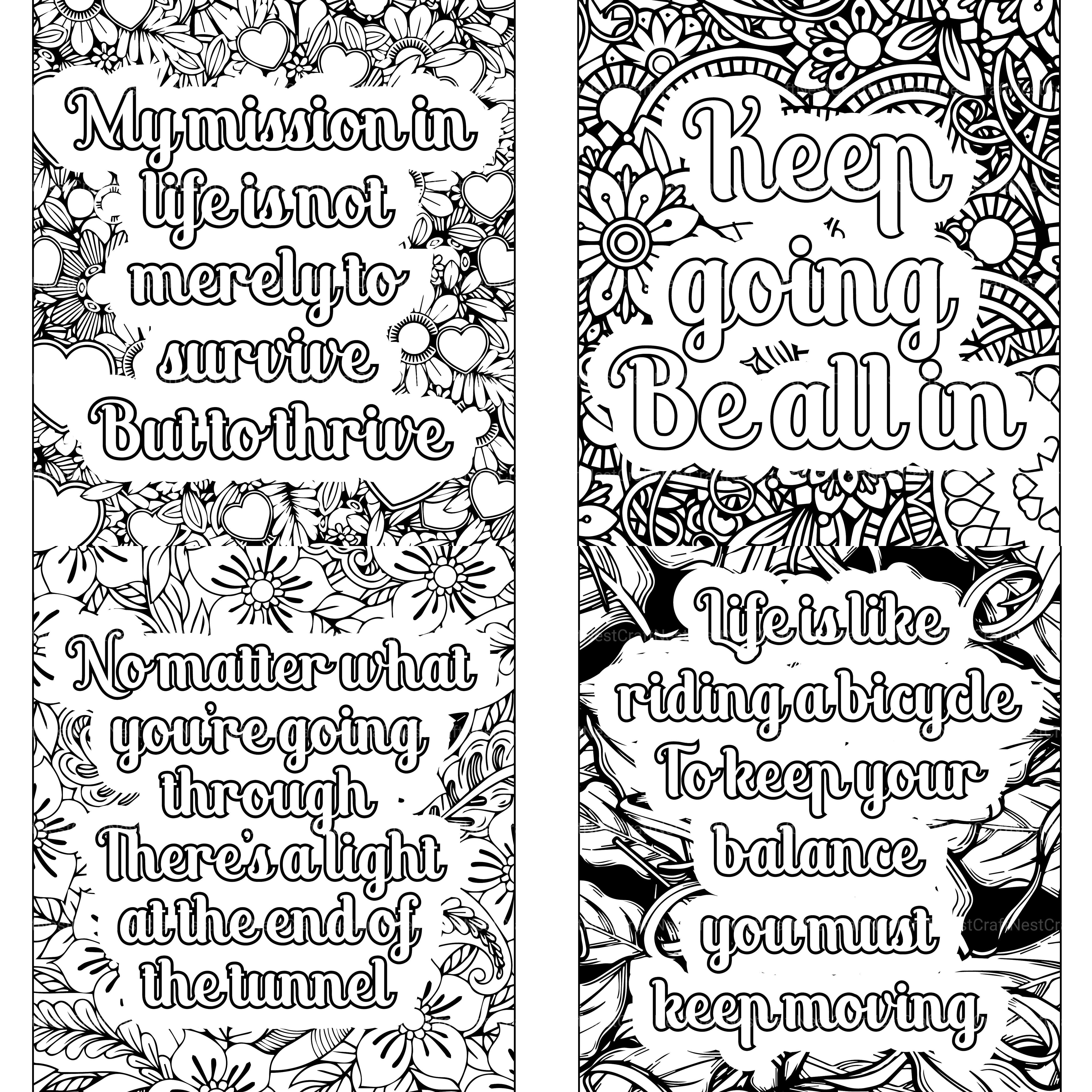 Motivational Quotes Coloring Book 8