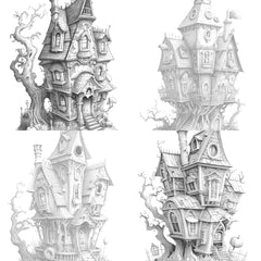 Haunted House Coloring Book - CraftNest - Digital Crafting and Art