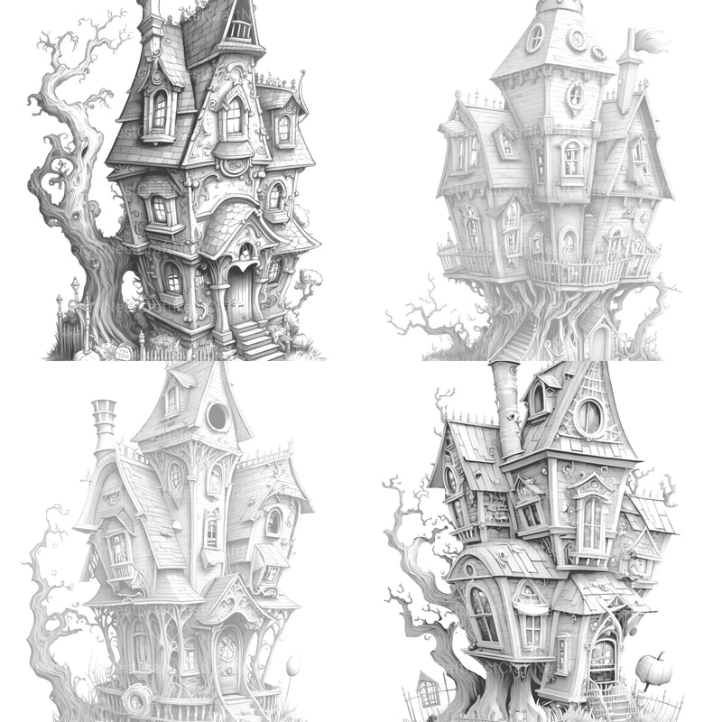 Haunted House Coloring Book - CraftNest - Digital Crafting and Art