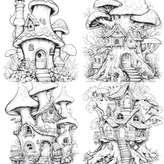 Fairy Houses Coloring Book - CraftNest - Digital Crafting and Art