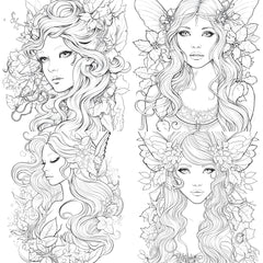 Beautiful Fairies Coloring Book - CraftNest - Digital Crafting and Art