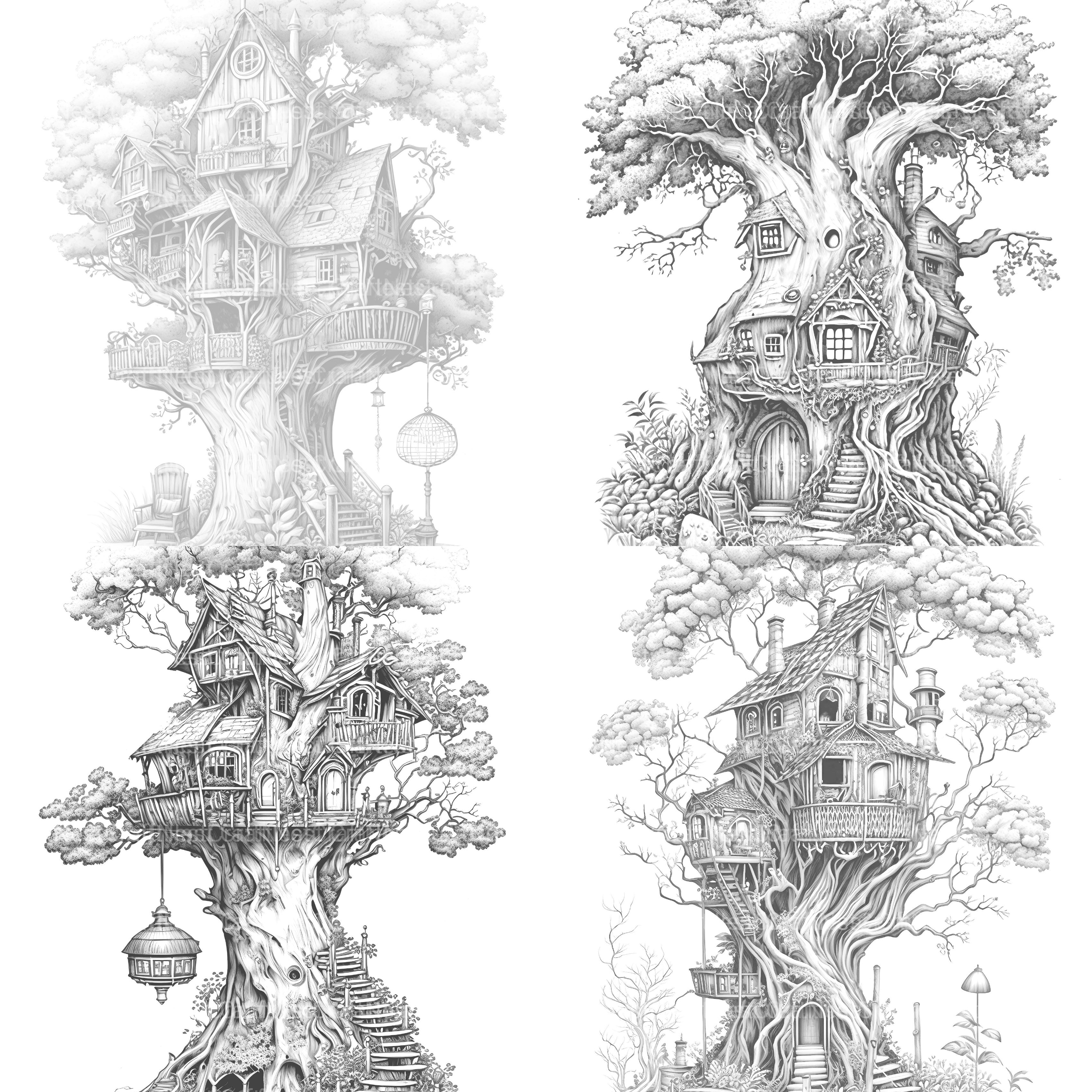 Treehouse Coloring Book 3 - CraftNest - Digital Crafting and Art