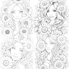 Venetian Carnival Woman Coloring Book - CraftNest - Digital Crafting and Art