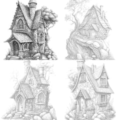 Stone Fairy House Coloring Book - CraftNest - Digital Crafting and Art