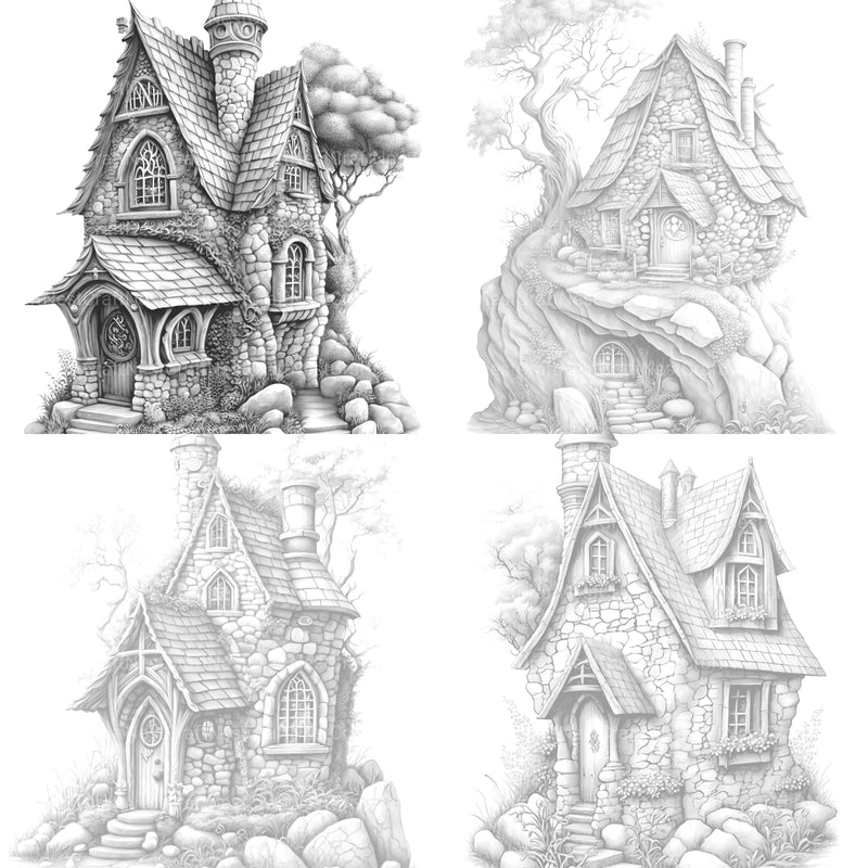 Stone Fairy House Coloring Book - CraftNest - Digital Crafting and Art