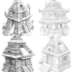 Castle Tiny House Coloring Book - CraftNest - Digital Crafting and Art