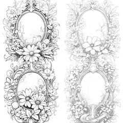 Blooming Mirror Coloring Book - CraftNest - Digital Crafting and Art