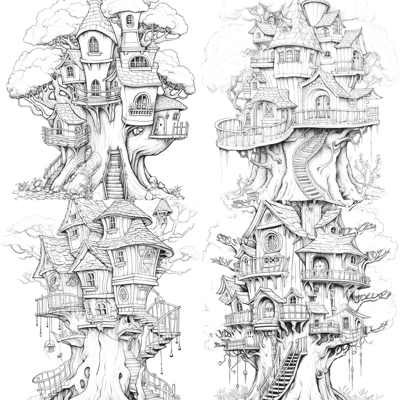 Treehouse Coloring Book - CraftNest - Digital Crafting and Art