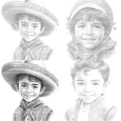 Cute Mexican Boy Coloring Book - CraftNest - Digital Crafting and Art