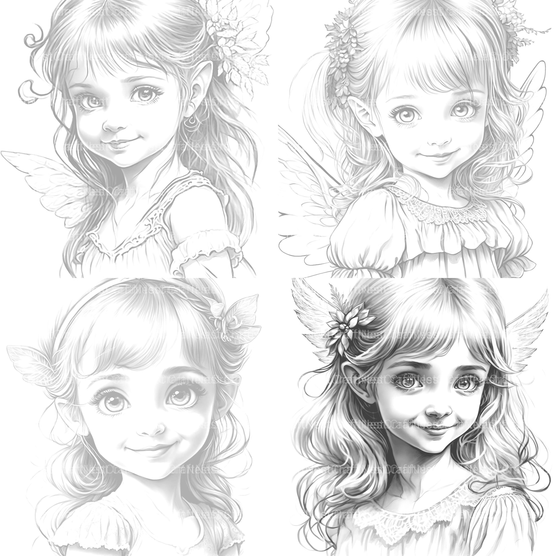 Flower Princess Coloring Book - CraftNest - Digital Crafting and Art