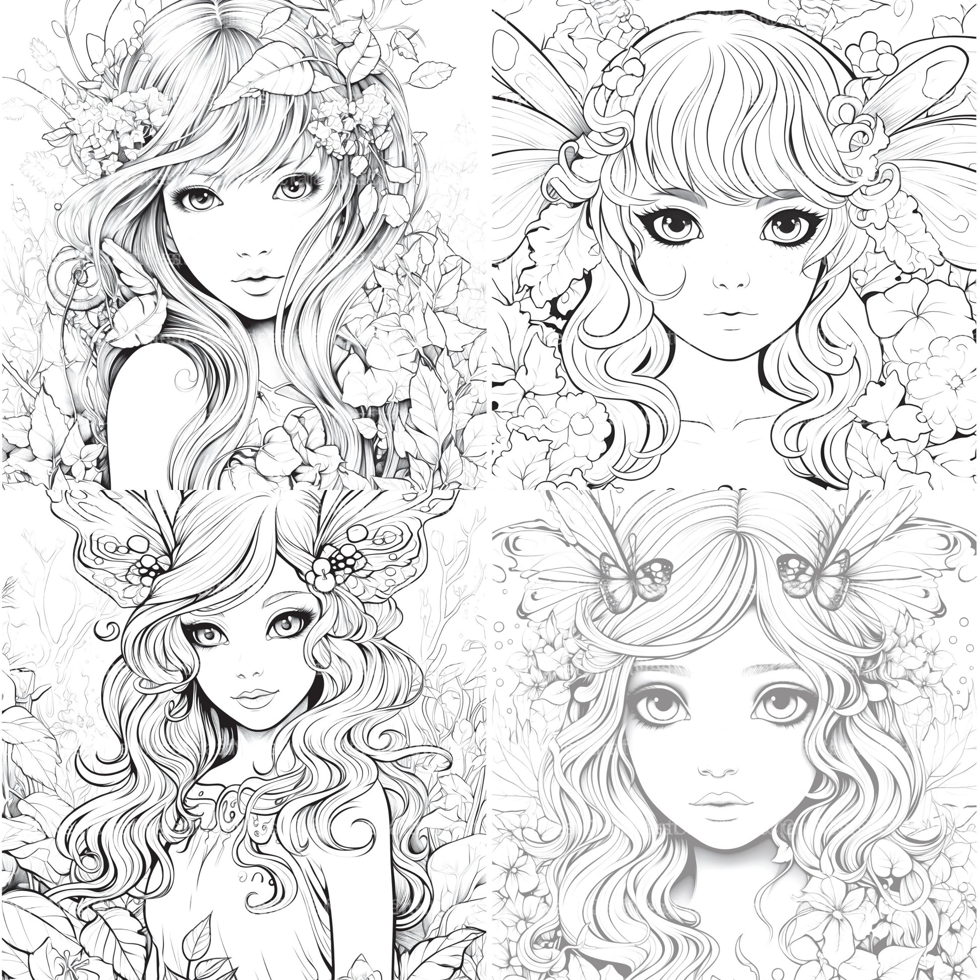 Forest Fairies Coloring Book - CraftNest - Digital Crafting and Art