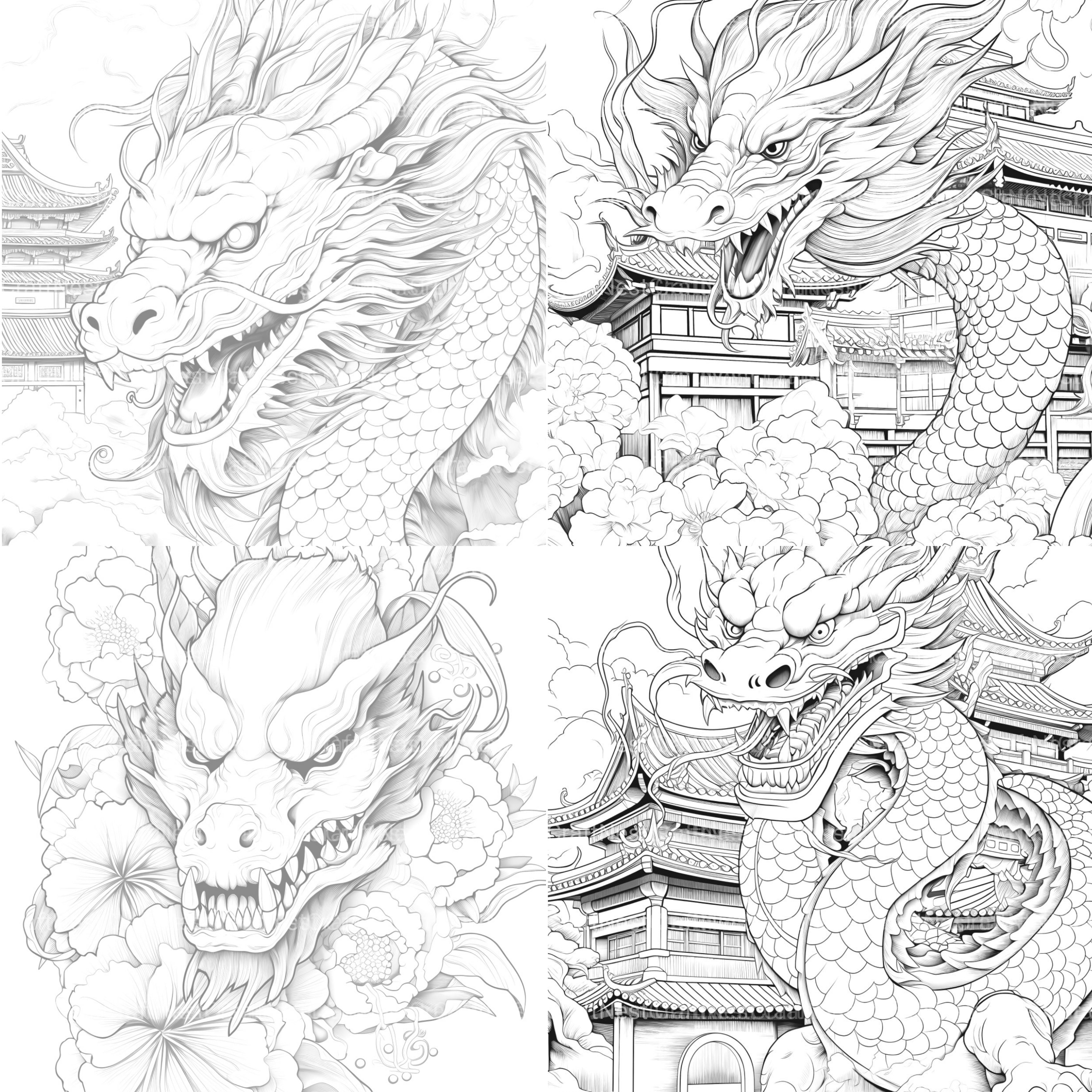 Dragon Coloring Book - CraftNest - Digital Crafting and Art