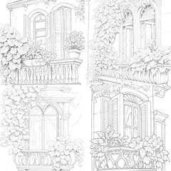 Mediterranean Windows Coloring Book - CraftNest - Digital Crafting and Art