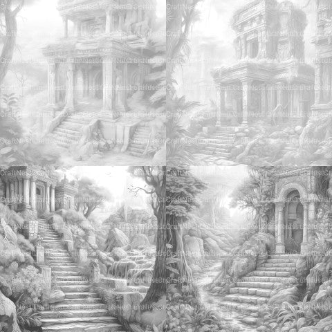 Lost Ruins Coloring Book - CraftNest - Digital Crafting and Art