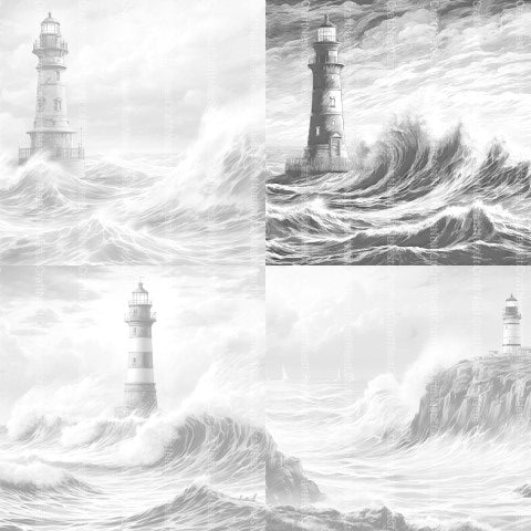 Lighthouses Coloring Book - CraftNest - Digital Crafting and Art