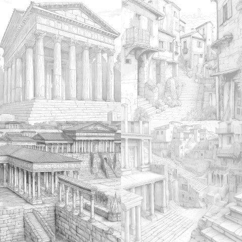 Ancient Rome Coloring Book - CraftNest - Digital Crafting and Art