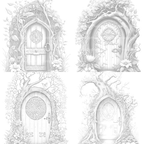 Enchanted Fairy Doors Coloring Book - CraftNest - Digital Crafting and Art
