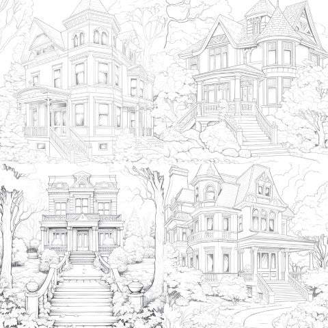 Autumn House Coloring Book - CraftNest - Digital Crafting and Art