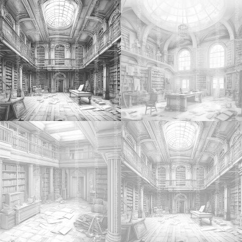 Lost Library Coloring Book - CraftNest - Digital Crafting and Art