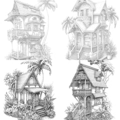 Hawaiian Tiny House Coloring Book - CraftNest - Digital Crafting and Art