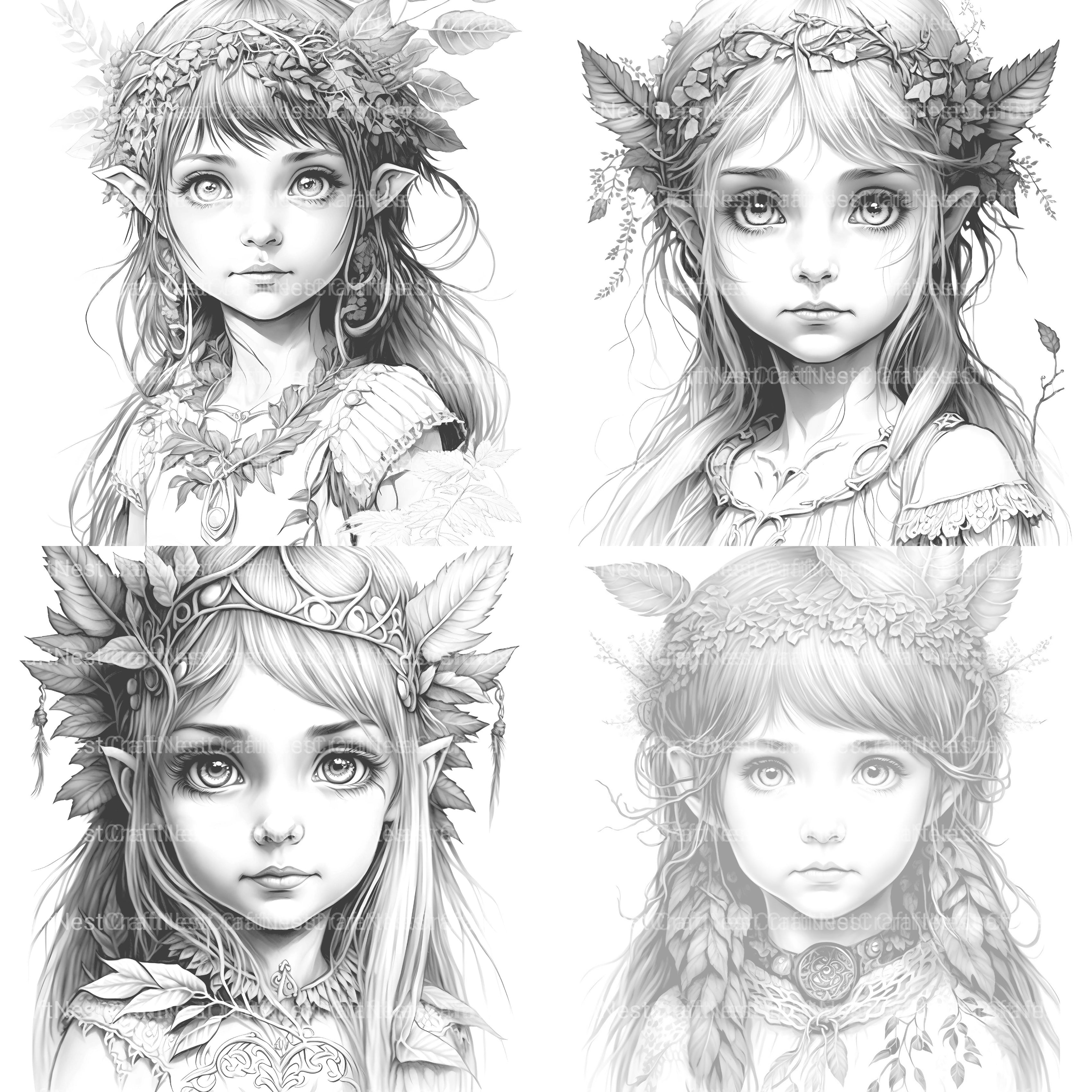 Fairy Girl Coloring Book - CraftNest - Digital Crafting and Art