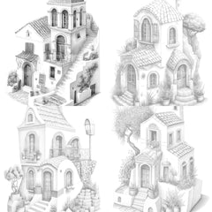 Greek Tiny House Coloring Book - CraftNest - Digital Crafting and Art