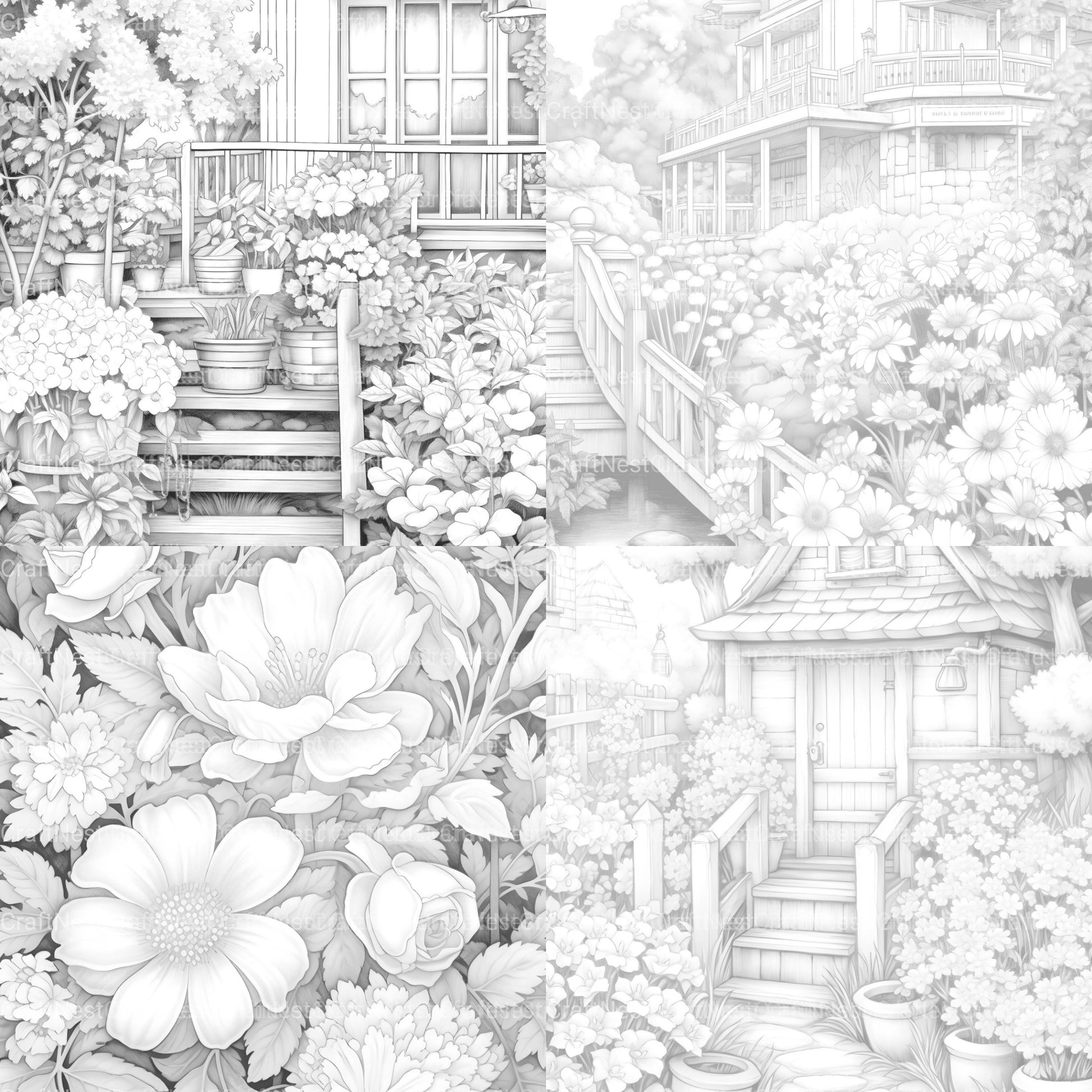 Spring Garden Coloring Book - CraftNest - Digital Crafting and Art