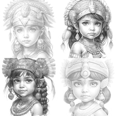 Aztec Boy Coloring Book - CraftNest - Digital Crafting and Art