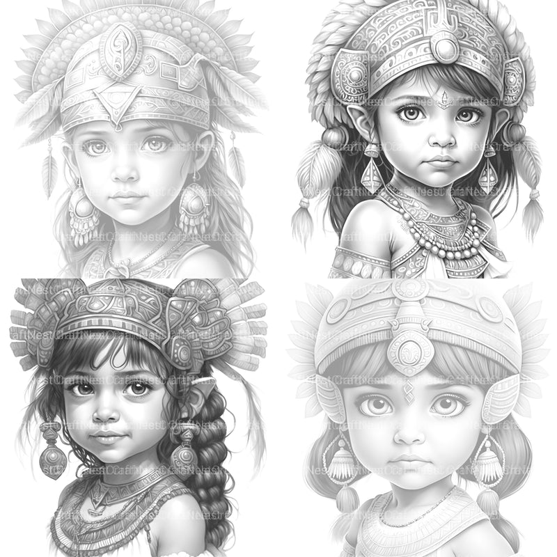 Aztec Boy Coloring Book - CraftNest - Digital Crafting and Art