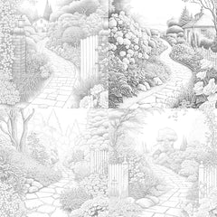 Garden Path Coloring Book - CraftNest - Digital Crafting and Art