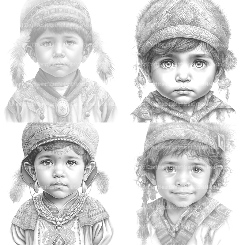 Inca Girl Coloring Book - CraftNest - Digital Crafting and Art