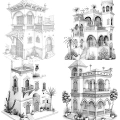 Moroccan Tiny House Coloring Book - CraftNest - Digital Crafting and Art