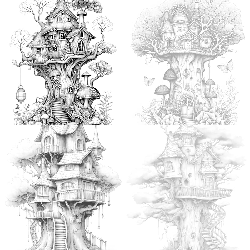 Treehouse Coloring Book 2 - CraftNest - Digital Crafting and Art