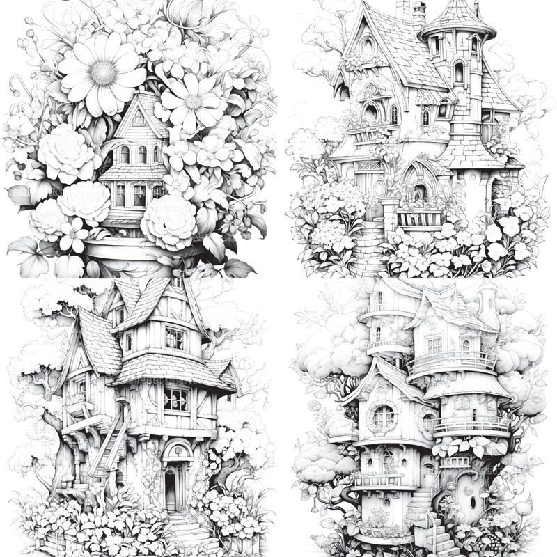 Blooming House Coloring Book - CraftNest - Digital Crafting and Art