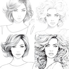 Beautiful Women Coloring Book - CraftNest - Digital Crafting and Art