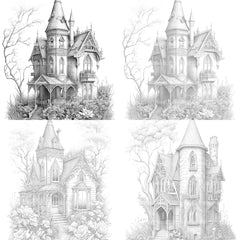 Gothic House Coloring Book - CraftNest - Digital Crafting and Art