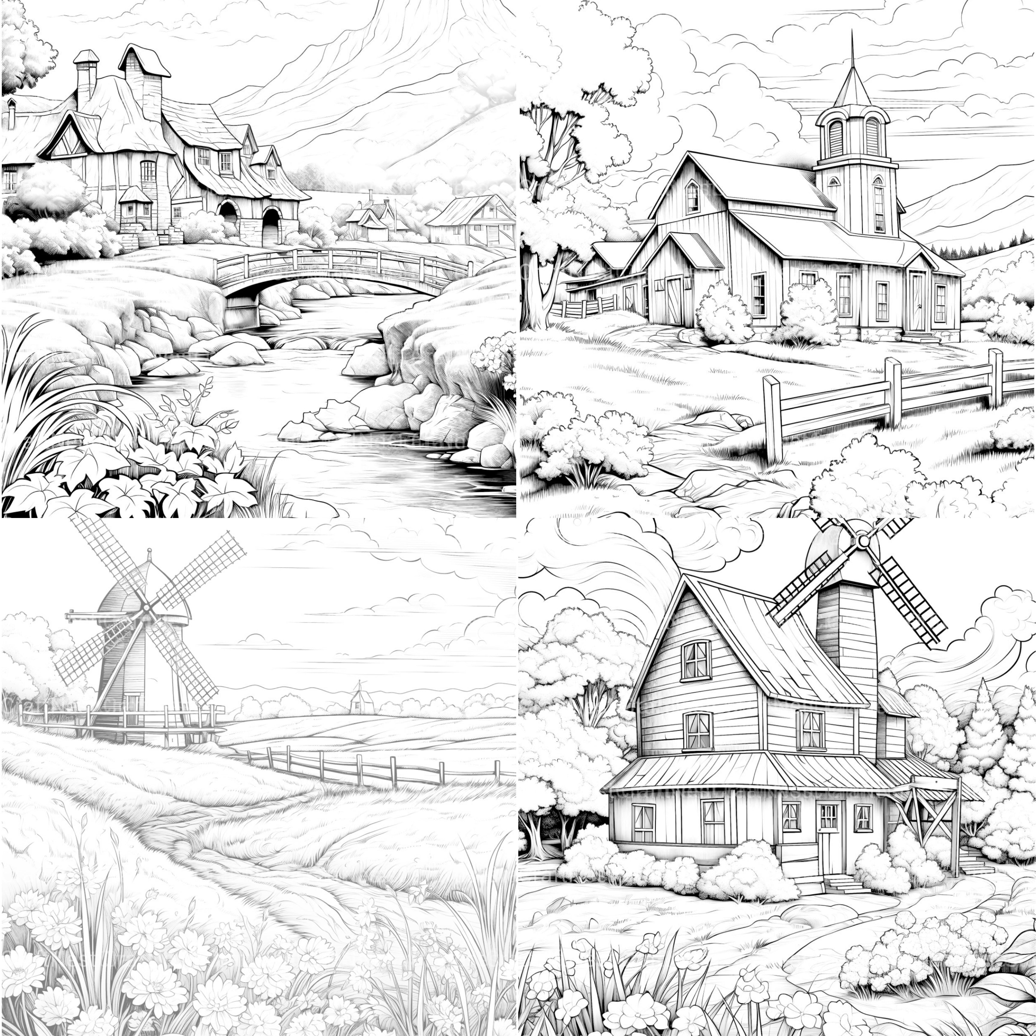 Country Life Coloring Book - CraftNest - Digital Crafting and Art