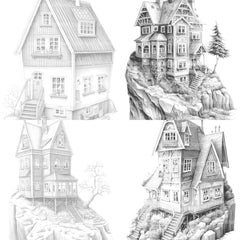 Norwegian Tiny House Coloring Book - CraftNest - Digital Crafting and Art