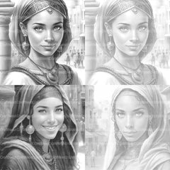 Egyptian Woman Coloring Book - CraftNest - Digital Crafting and Art