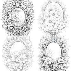 Blooming Mirror Coloring Book - CraftNest - Digital Crafting and Art