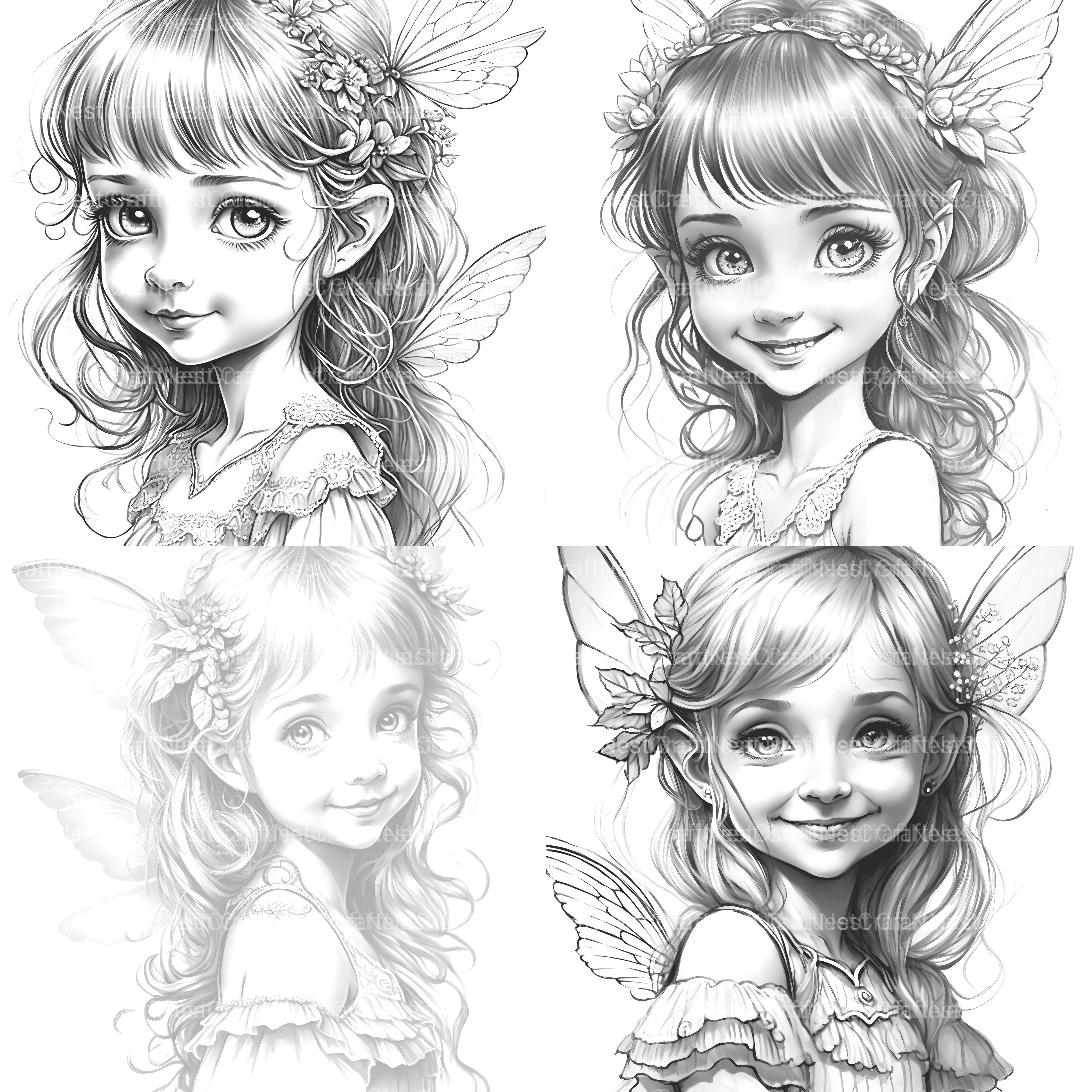 Flower Princess Coloring Book - CraftNest - Digital Crafting and Art