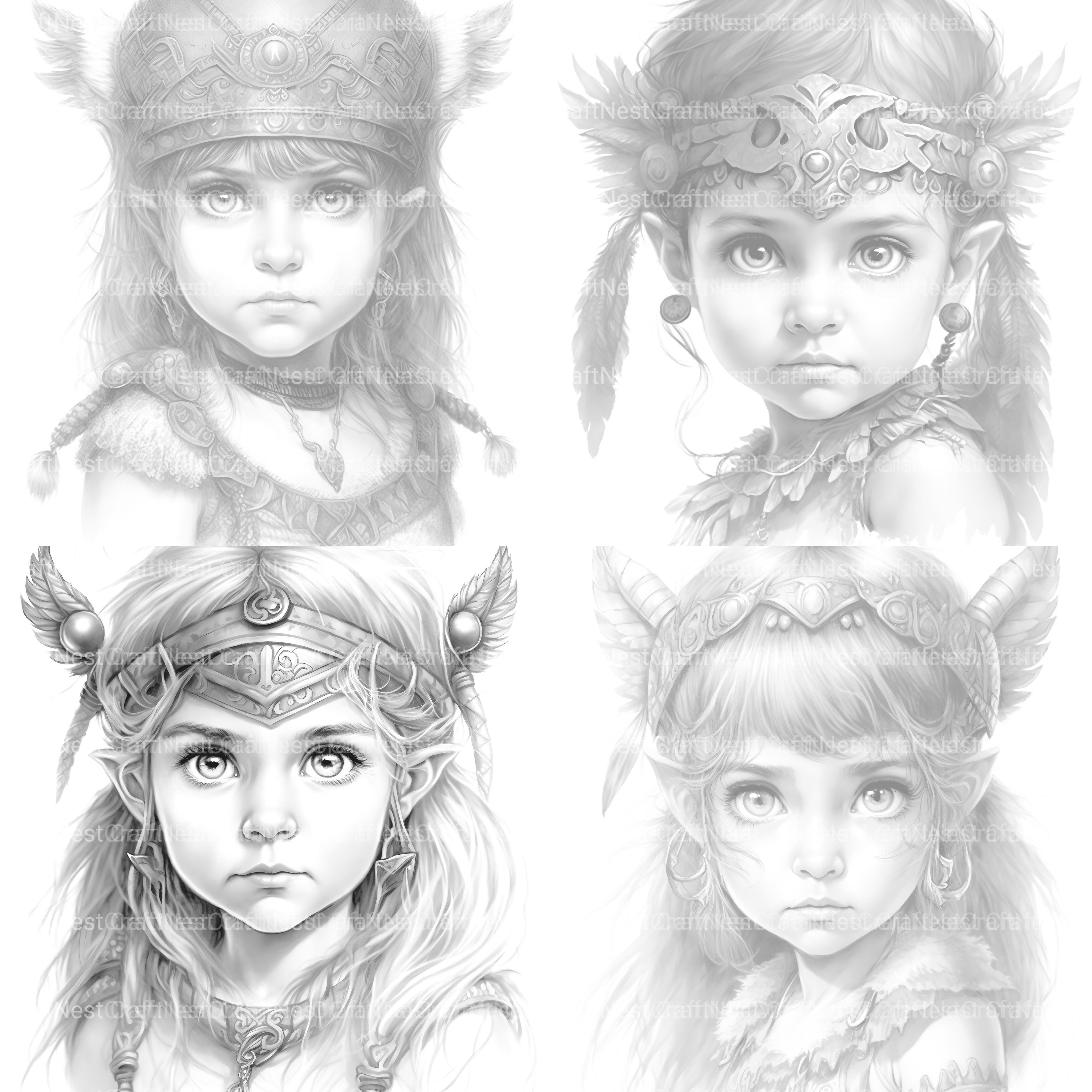 Bavarian Girl Coloring Book 2 - CraftNest - Digital Crafting and Art