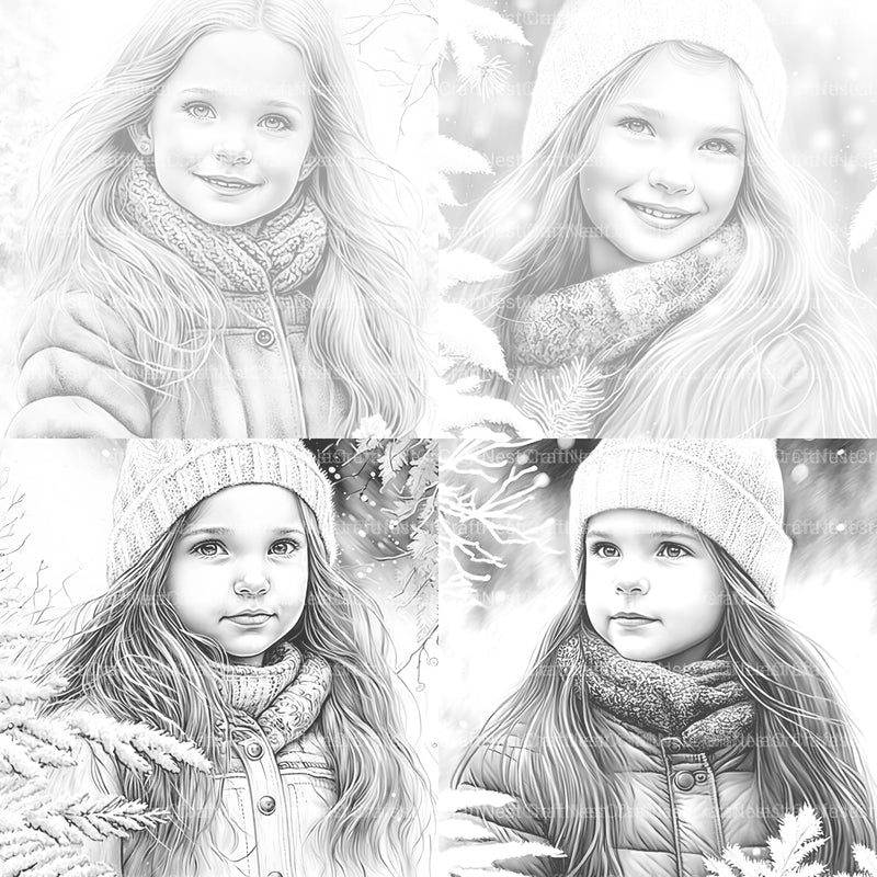 Winter Girl Coloring Book - CraftNest - Digital Crafting and Art