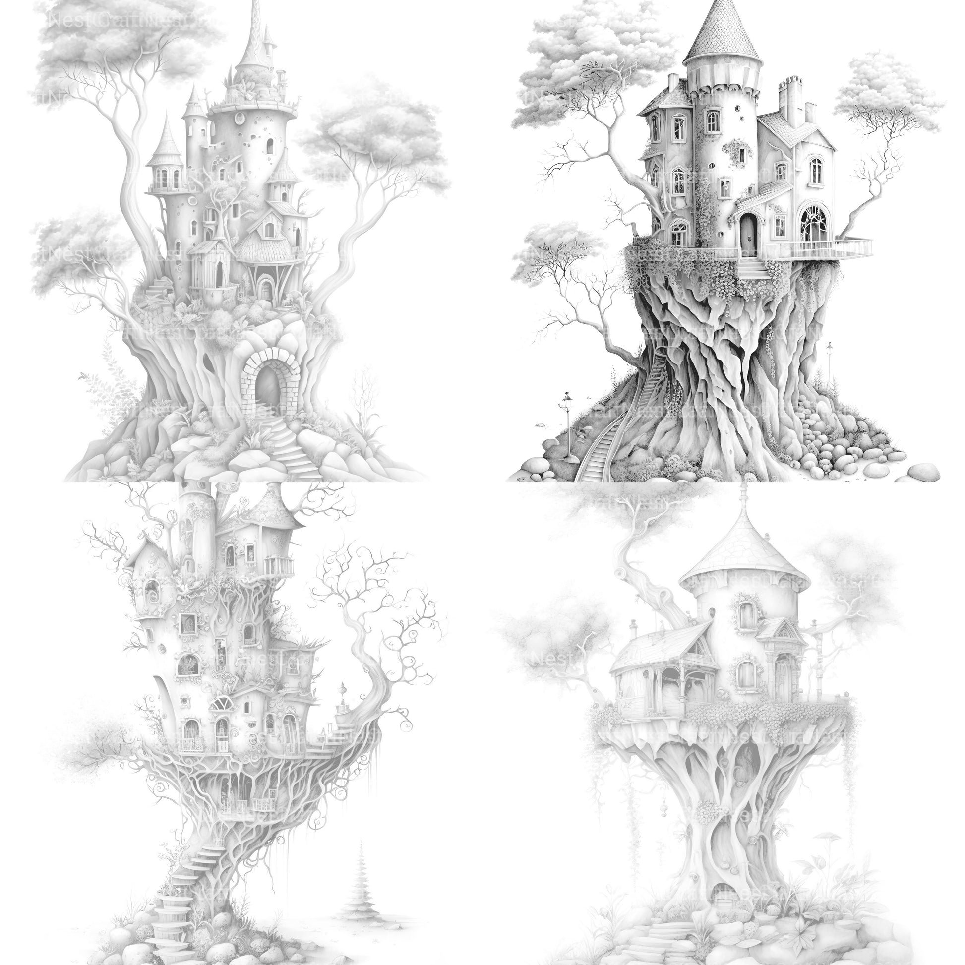 Fairy Fort Coloring Book - CraftNest - Digital Crafting and Art