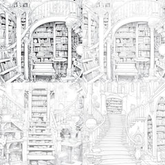 Enchanted Library Coloring Book - CraftNest - Digital Crafting and Art