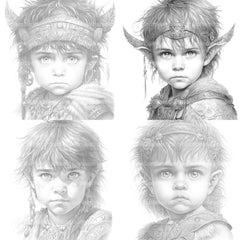 Babarian Girl Coloring Book - CraftNest - Digital Crafting and Art