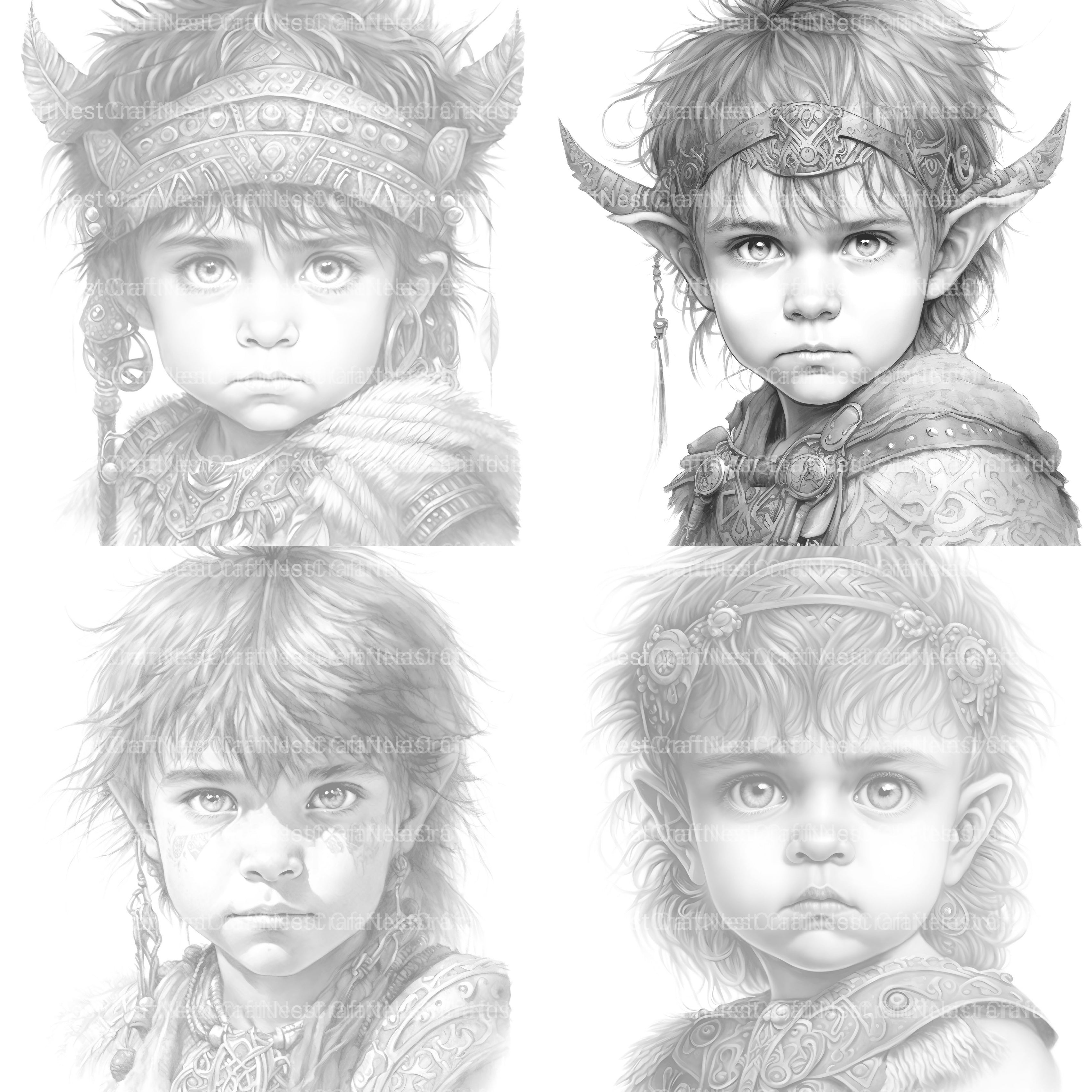 Babarian Girl Coloring Book - CraftNest - Digital Crafting and Art