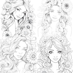Venetian Carnival Woman Coloring Book - CraftNest - Digital Crafting and Art