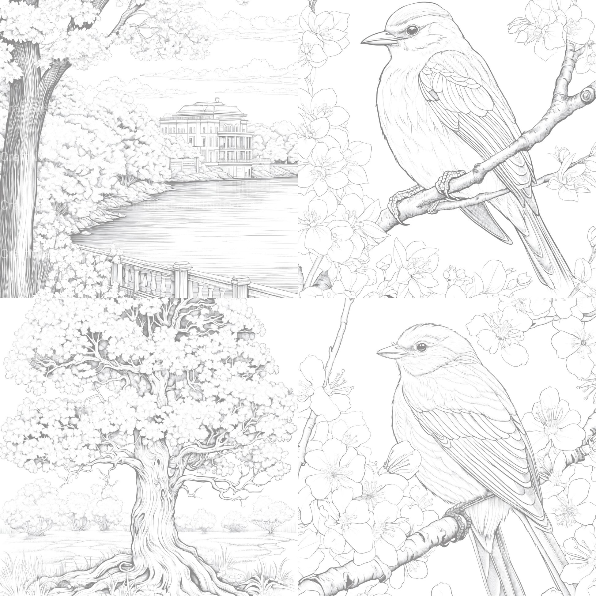 Springtime Garden Coloring Book - CraftNest - Digital Crafting and Art